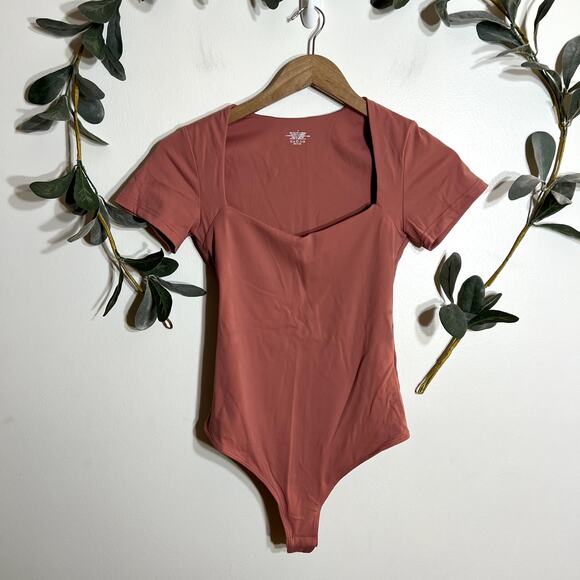 Mauve Square Neck Bodysuit - Picture 1 of 4